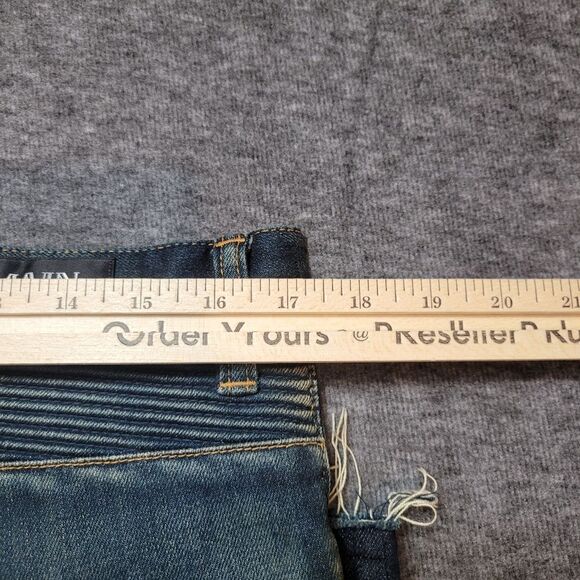 Rare Balmain Paris Men's Biker Moto Jeans Size 32 Blue 100% Authentic - Picture 15 of 16